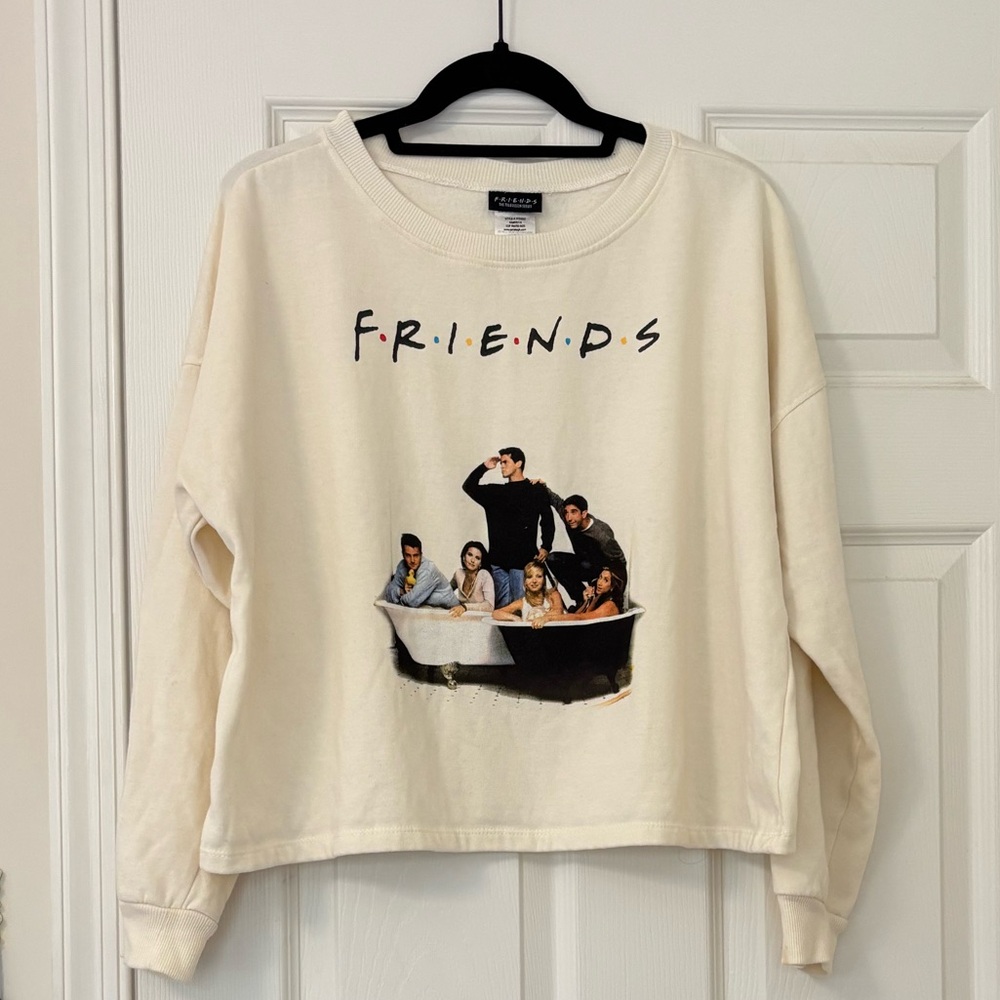 Friends Television Show Graphic Sweatshirt with Full Cast Graphic